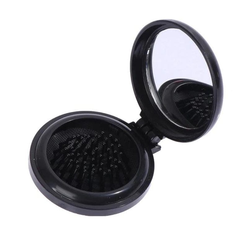 Noir Brosse Cheveux Et Miroir De Poche Pylones Univers du Voyage
