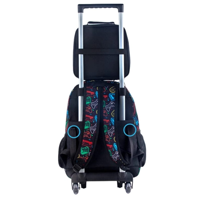Console de Jeux Cartable Sac à Dos à Roulettes Enfant Univers du Voyage