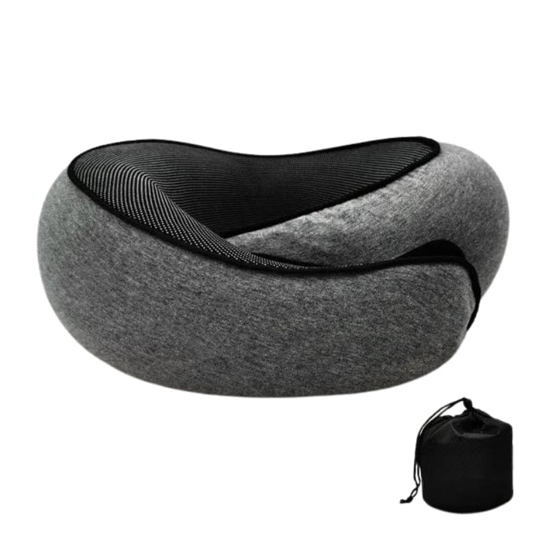Gris Fermeture Velcro Coussin De Voyage Mémoire De Forme Univers du Voyage