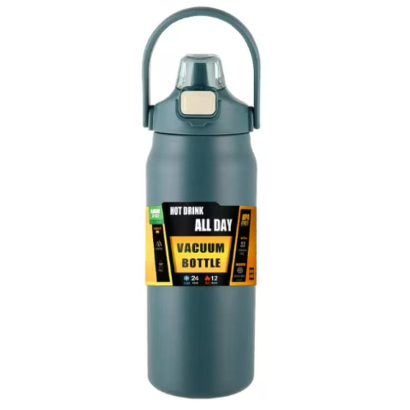 Bleu Pétrole / 800ml Gourde 1L Univers du Voyage