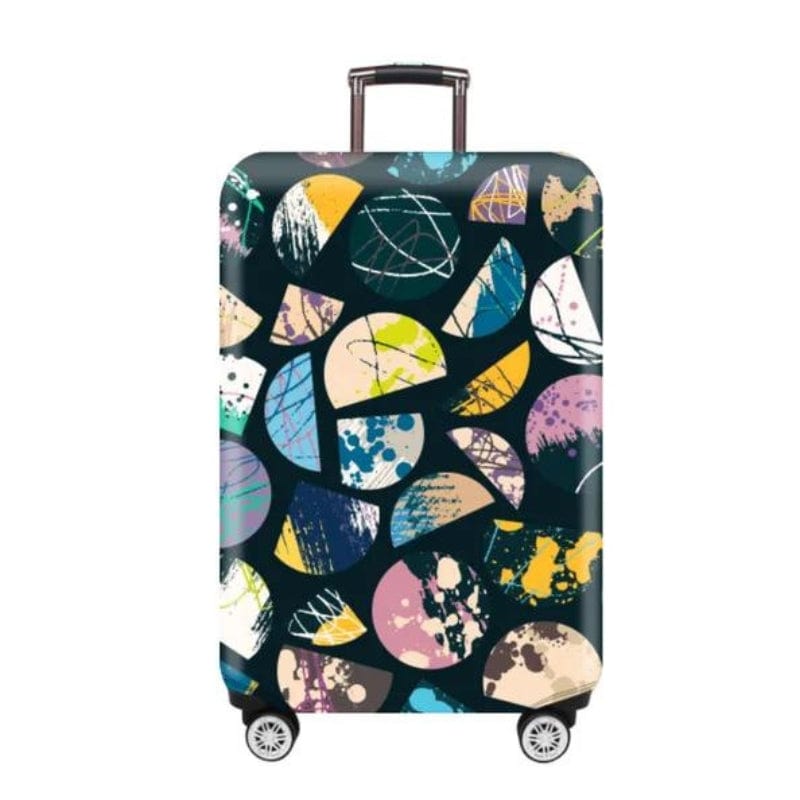 Bleu Motif Demi-Cercle / S Housse De Protection Pour Valises Univers du Voyage