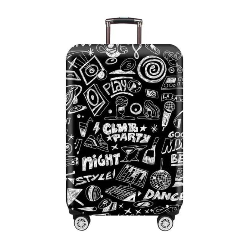 Noir Motif Boom Party / S Housse De Protection Pour Valises Univers du Voyage