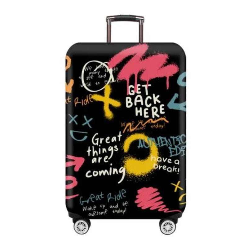 Noir Motif Graffitis / S Housse De Protection Pour Valises Univers du Voyage