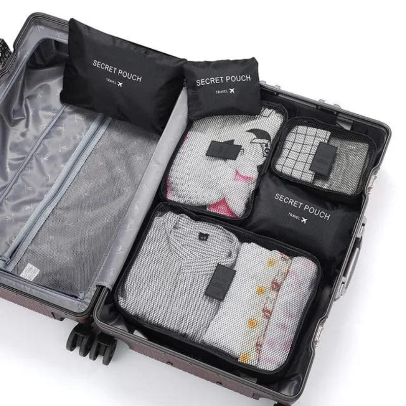 Noir Kit Organisateur De Bagage Univers du Voyage