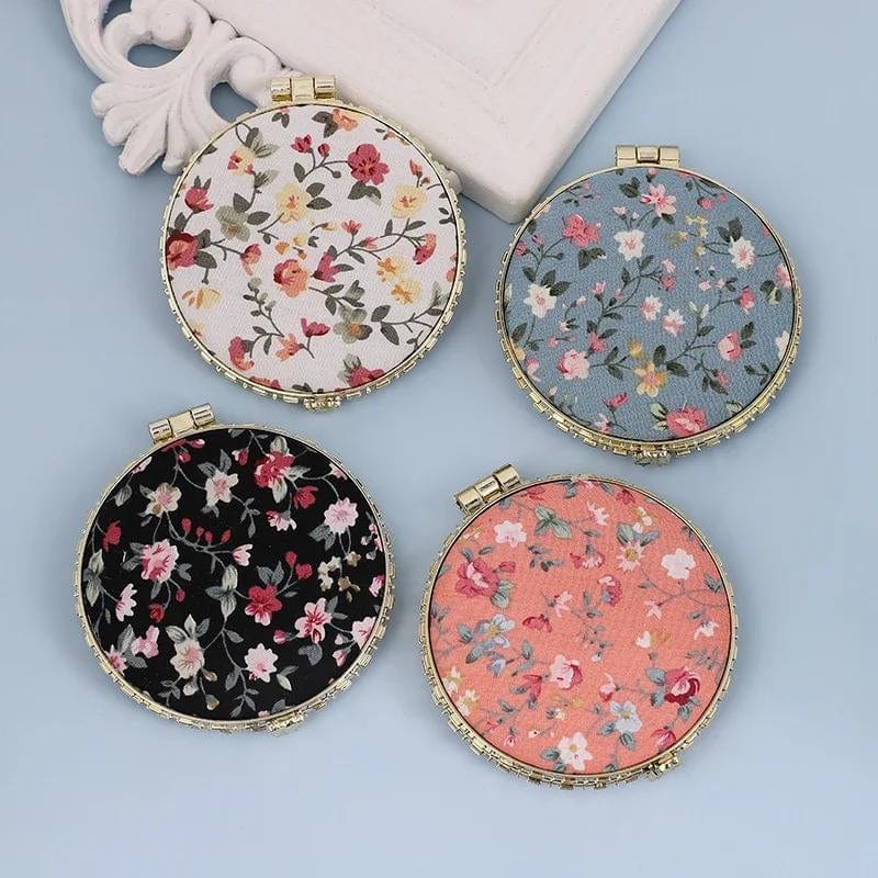 Miroir De Poche Tissu Univers du Voyage