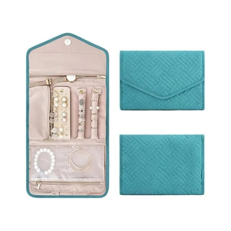 Bleu / L Pochette à Bijoux Univers du Voyage