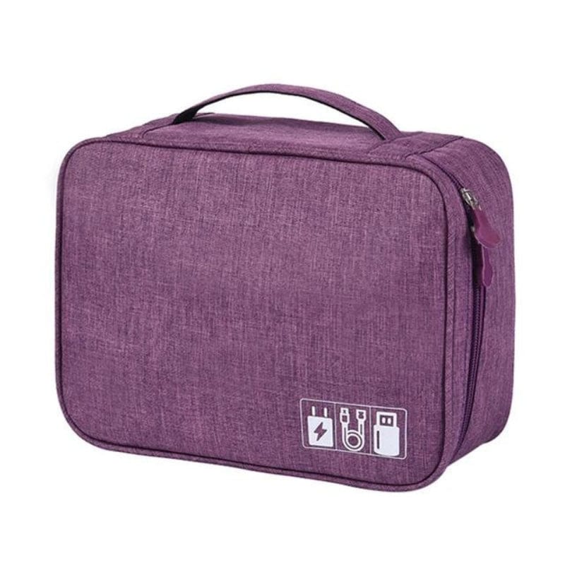 Violet / Compartiment Unique Pochette De Rangement De Cable Pour Voyager Univers du Voyage