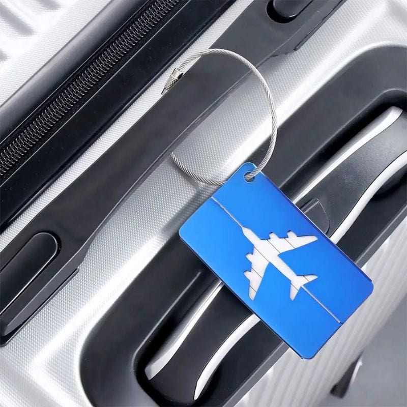 Porte Étiquette Métallique Pour Valise Univers du Voyage