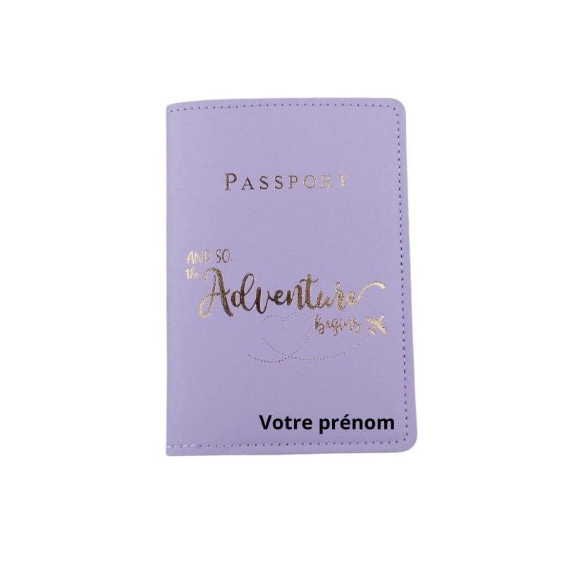 Motif D'Aventure / Modèle 2 Protège Passeport Personnalisé Univers du Voyage