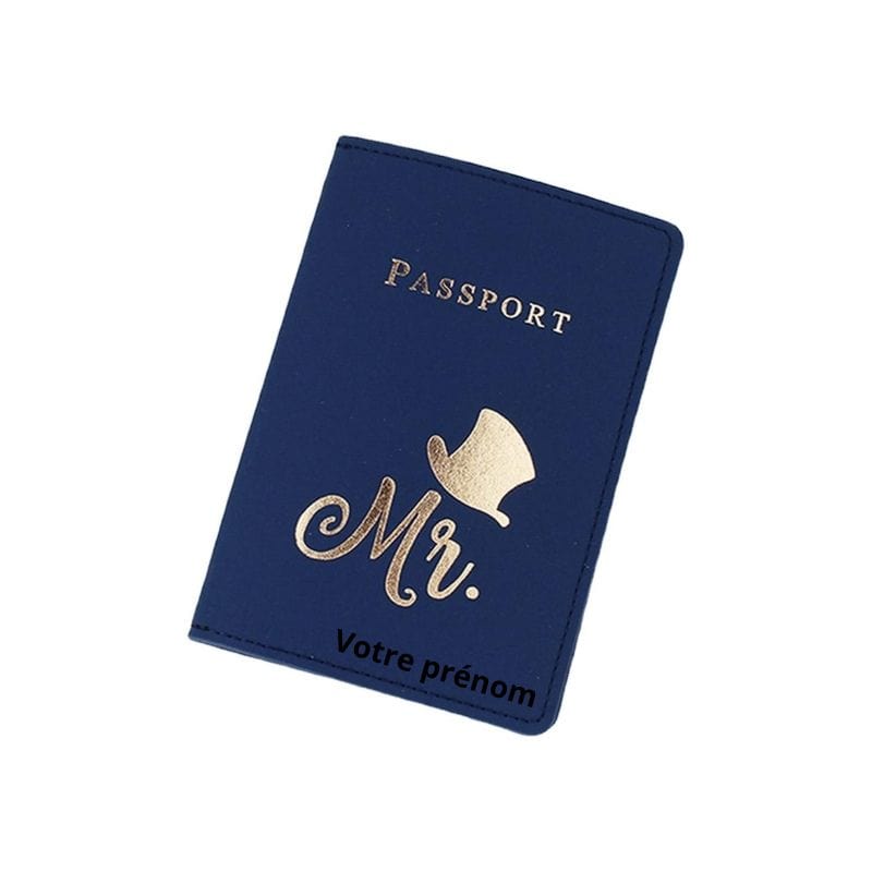 Motif Mrs / Modèle 3 Protège Passeport Personnalisé Univers du Voyage