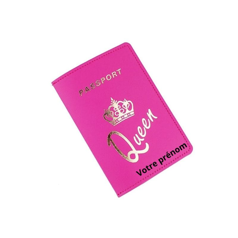 Motif Queen / Modèle 1 Protège Passeport Personnalisé Univers du Voyage