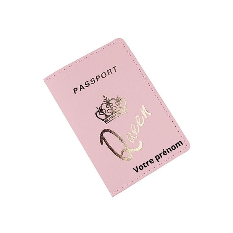 Motif Queen / Modèle 4 Protège Passeport Personnalisé Univers du Voyage