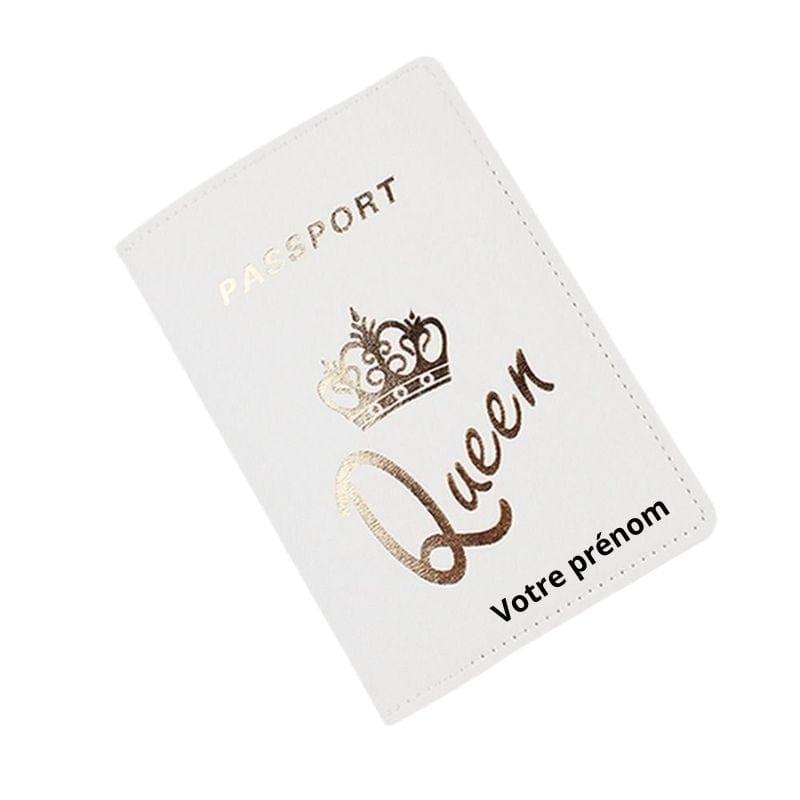 Motif Queen / Modèle 6 Protège Passeport Personnalisé Univers du Voyage