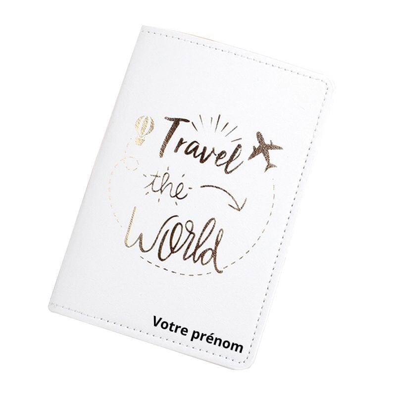 Motif Tour Du Monde / Modèle 1 Protège Passeport Personnalisé Univers du Voyage