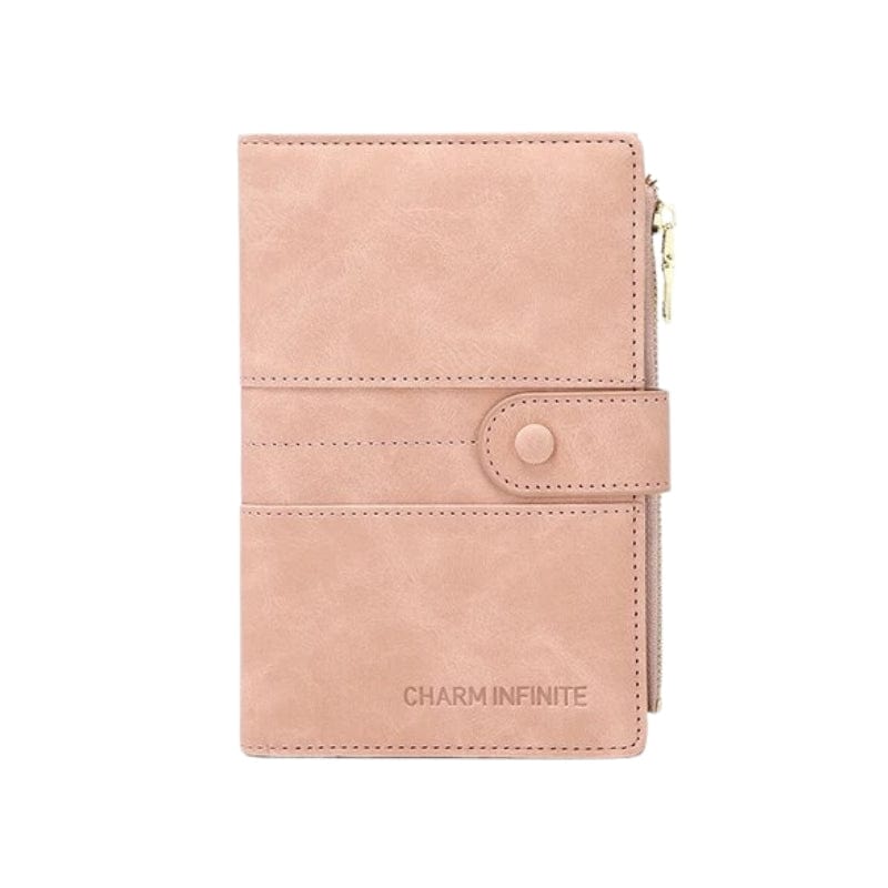 Rose Protège Passeport Simili Femme Univers du Voyage