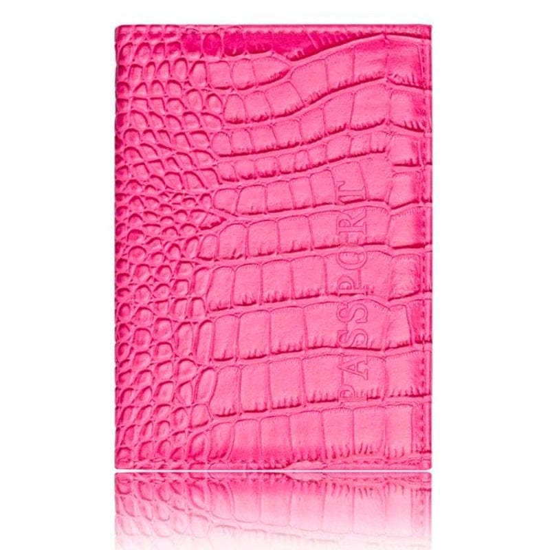 Fushia Protège Passeport Simili Luxe Univers du Voyage