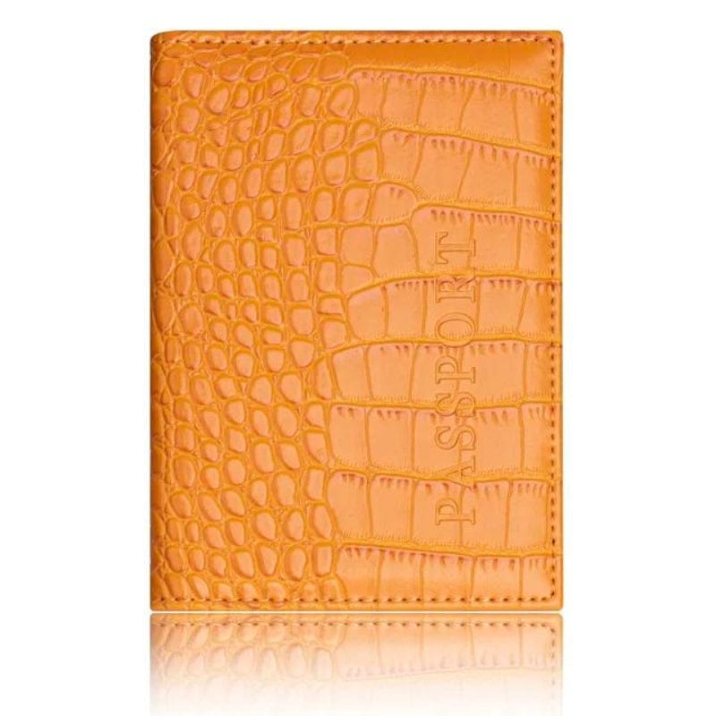 Orange Protège Passeport Simili Luxe Univers du Voyage