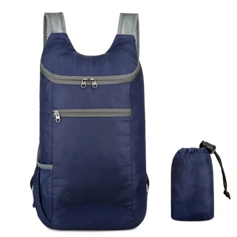 Bleu Sac à Dos Pliable Waterproof Univers du Voyage