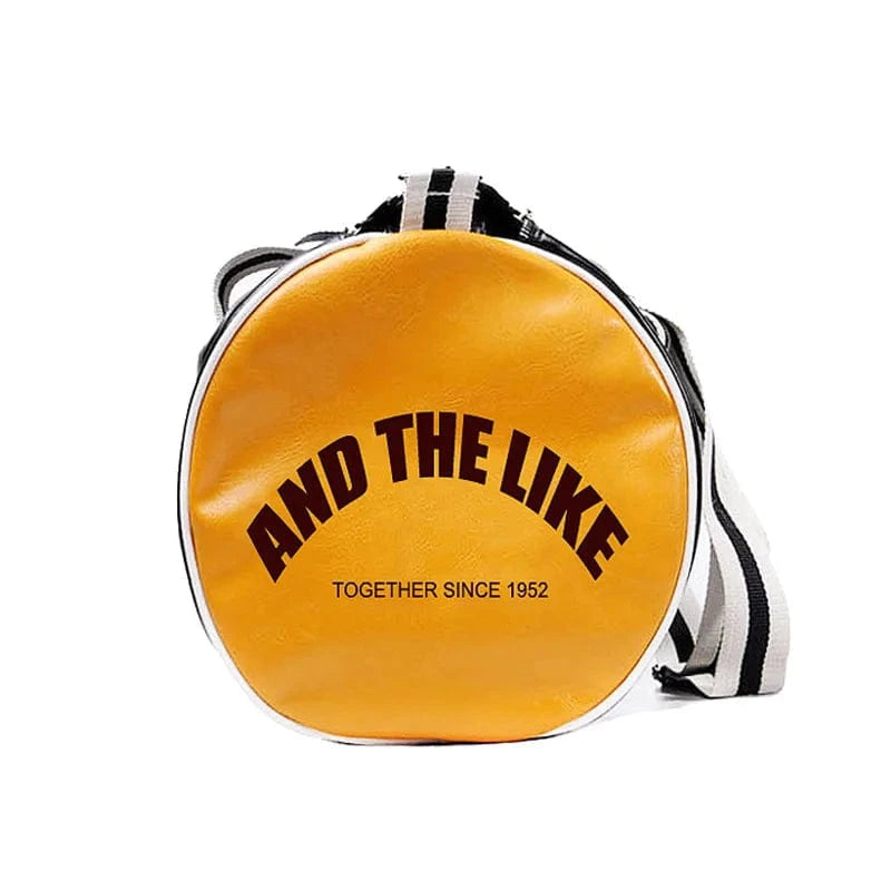 Sac de Sport PU Homme Vintage Univers du Voyage