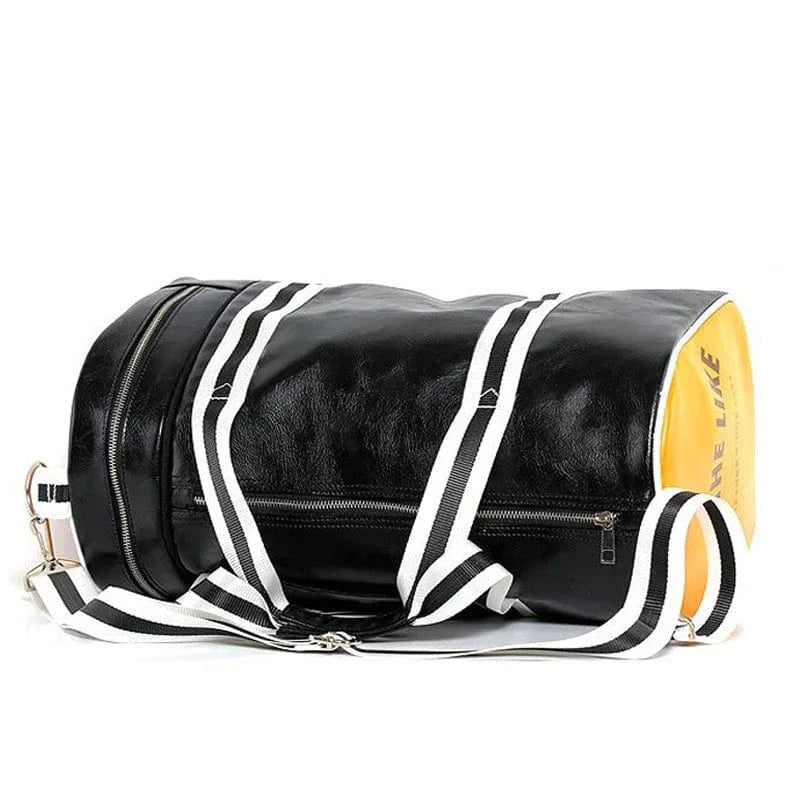 Sac de Sport PU Homme Vintage Univers du Voyage