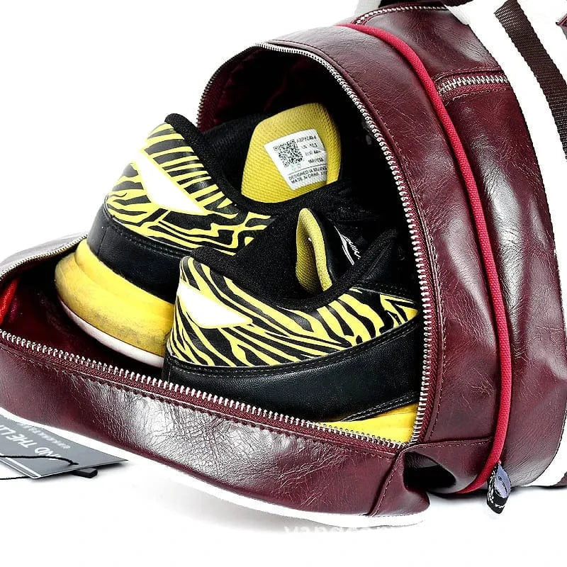 Sac de Sport PU Homme Vintage Univers du Voyage