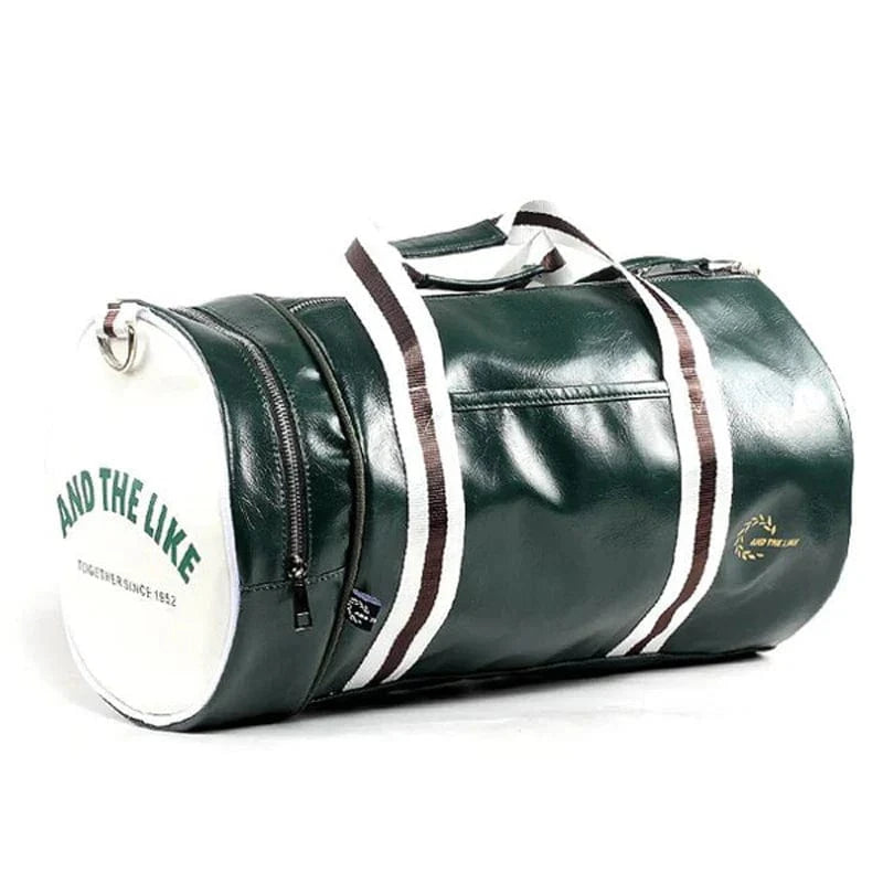 Vert Sac de Sport PU Homme Vintage Univers du Voyage