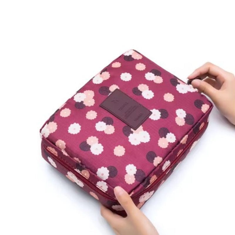 Bordeaux et Fleurs Trousse de Toilette Originale Voyage Univers du Voyage