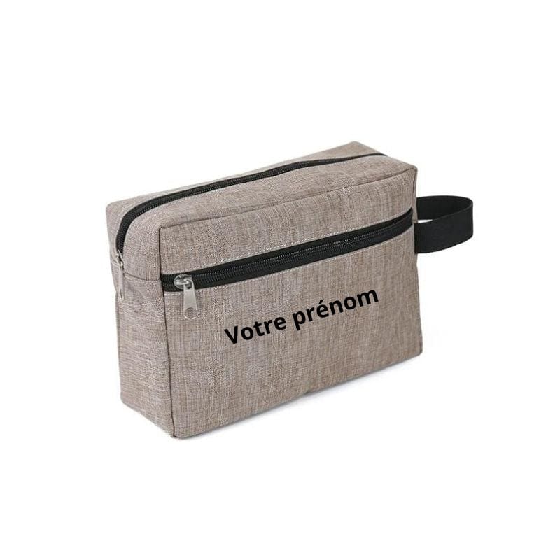 Kaki / Avec Gravure Personnalisée Trousse de Toilette Personnalisable Univers du Voyage