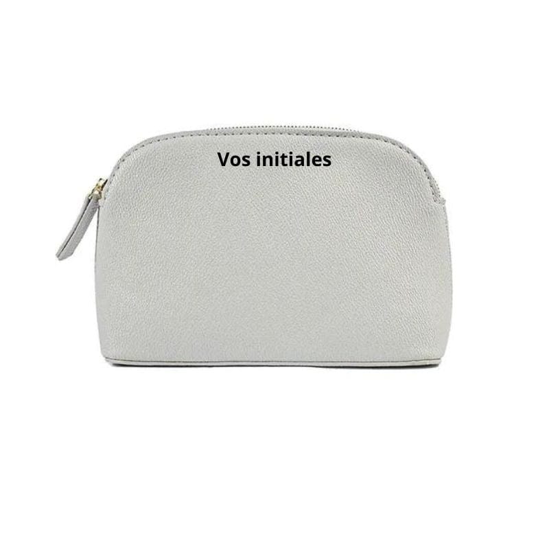 Gris / Modèle 1 Trousse Maquillage Personnalisée Univers du Voyage