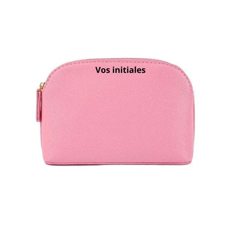 Rose / Modèle 1 Trousse Maquillage Personnalisée Univers du Voyage