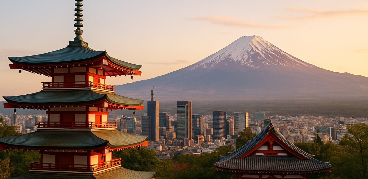 Paysage du mont Fuji lors d'un voyage Image