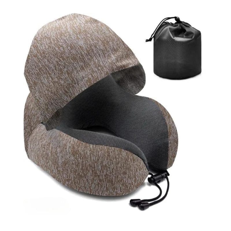 Marron Appui Tête de Voyage pour Transport Univers du Voyage