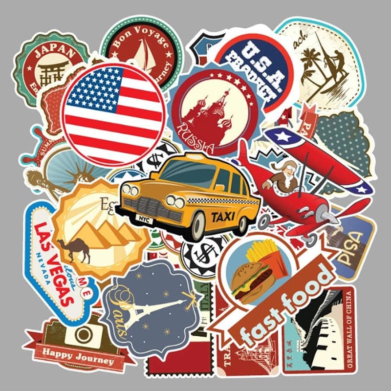 Autocollant pour Valise Univers du Voyage