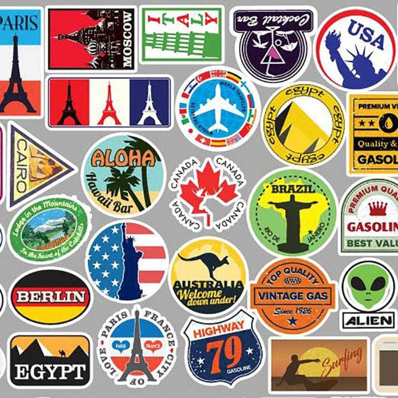 Autocollant pour Valise Univers du Voyage