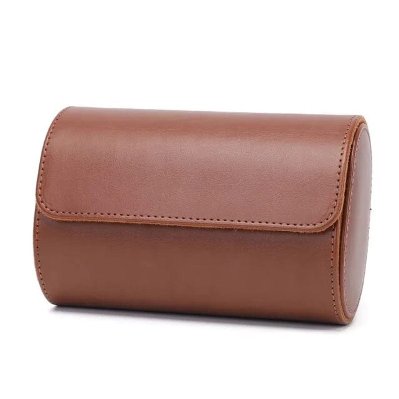 Marron / 2 Emplacements Boite pour Montre Homme De Voyage Univers du Voyage