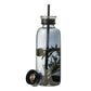 Noir / 750ml Bouteille D'eau en Verre avec Paille Univers du Voyage