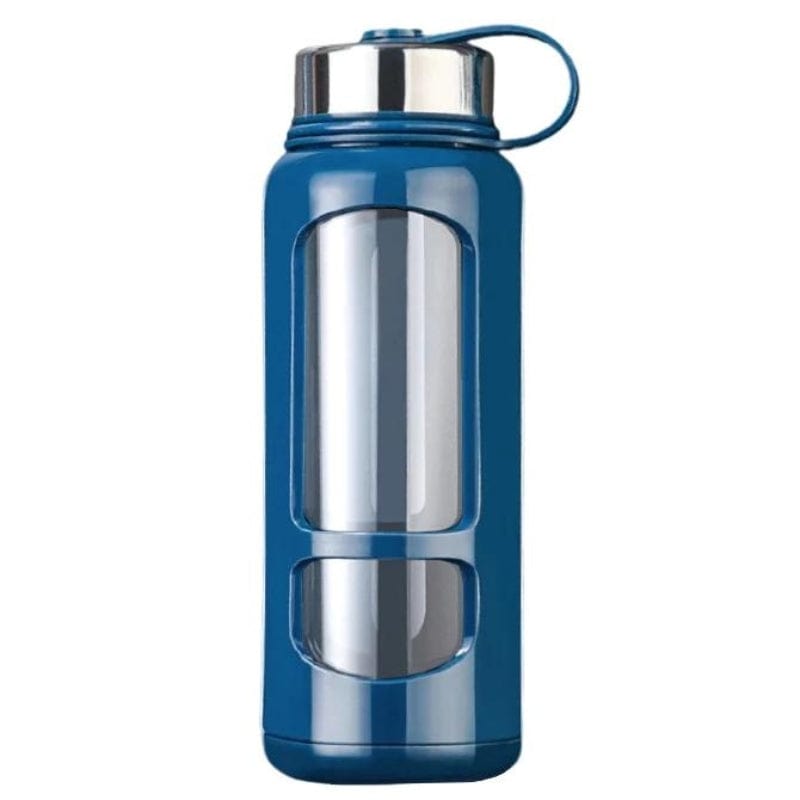 Bleu / 700ml Bouteille En Verre Gourde Univers du Voyage