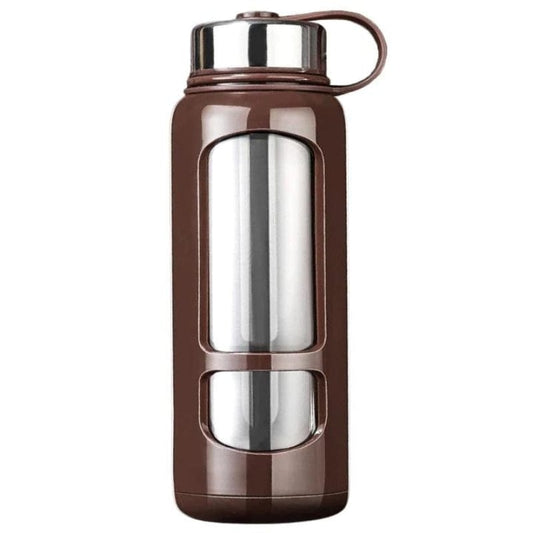 Marron / 700ml Bouteille En Verre Gourde Univers du Voyage
