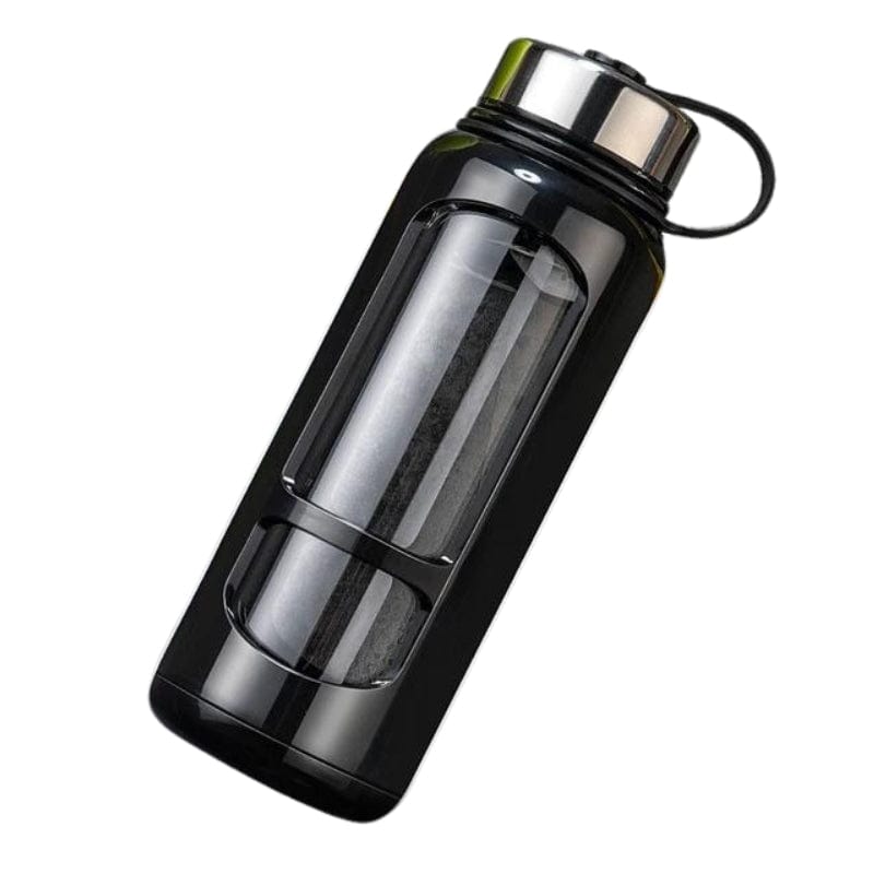 Noir / 700ml Bouteille En Verre Gourde Univers du Voyage