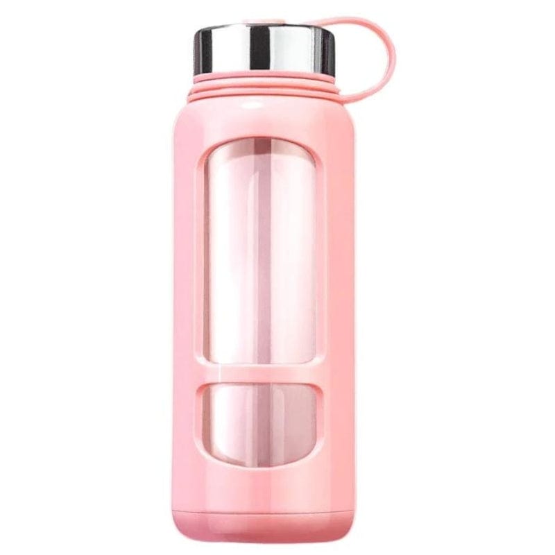 Rose / 700ml Bouteille En Verre Gourde Univers du Voyage