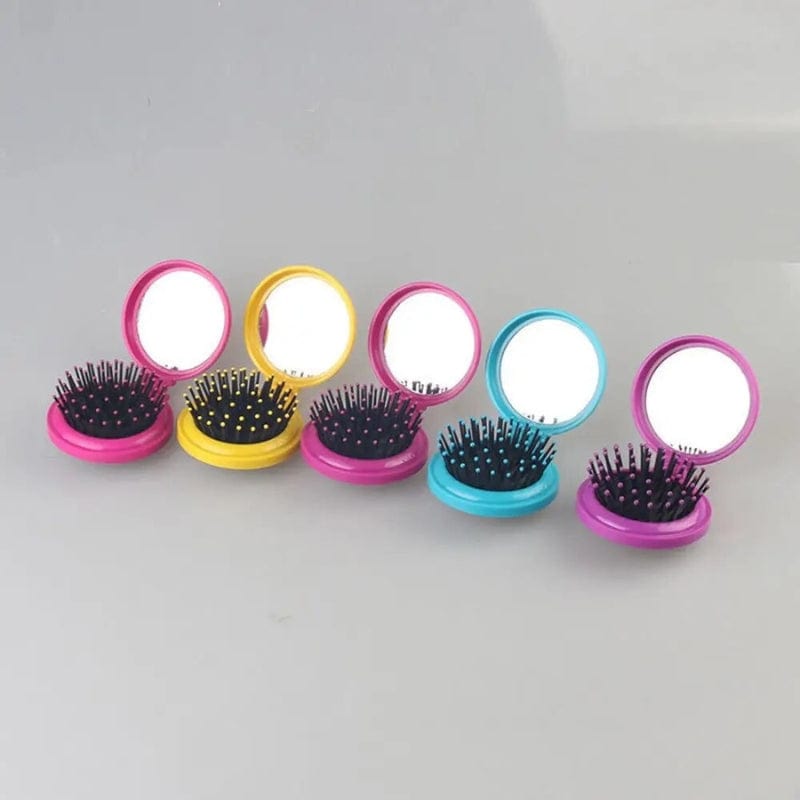 Brosse Cheveux Et Miroir De Poche Pylones Univers du Voyage