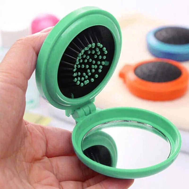 Brosse Cheveux Et Miroir De Poche Pylones Univers du Voyage