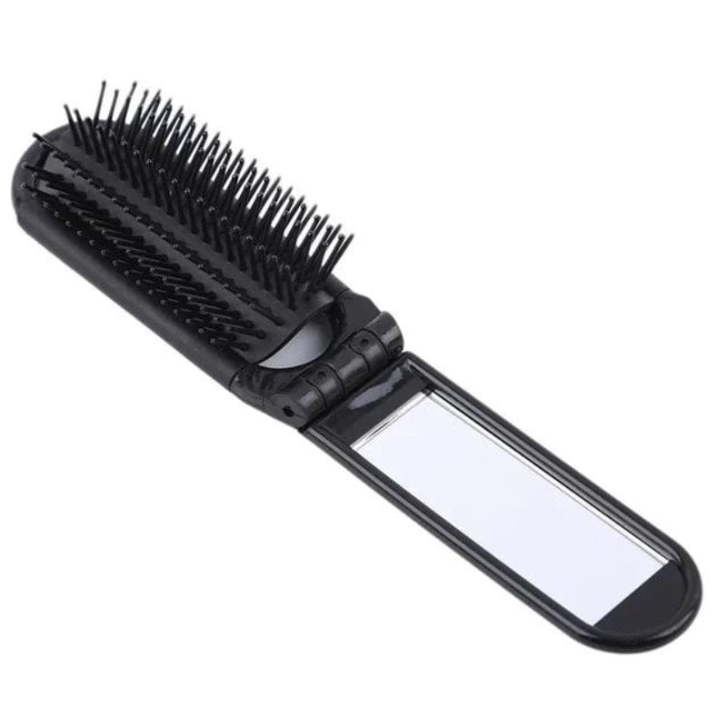 Noir Brosse Miroir De Poche Univers du Voyage