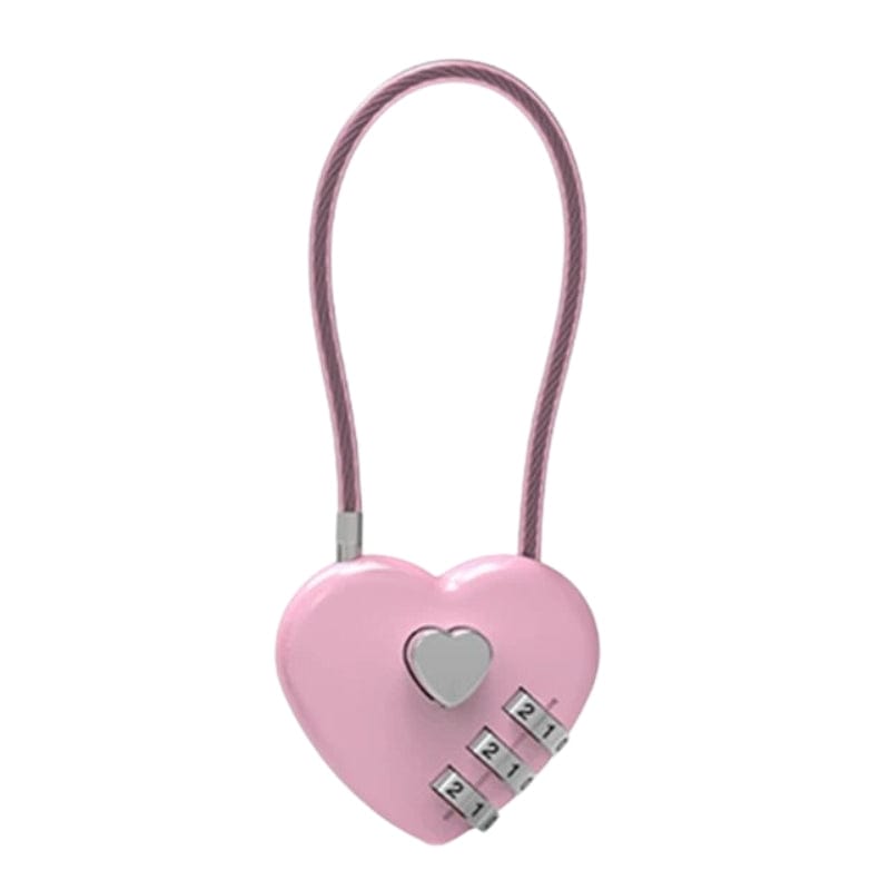 Rose Cadenas à Chiffres pour Valise Univers du Voyage