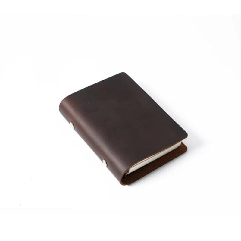 Marron Foncé / S Carnet De Note Cuir Univers du Voyage