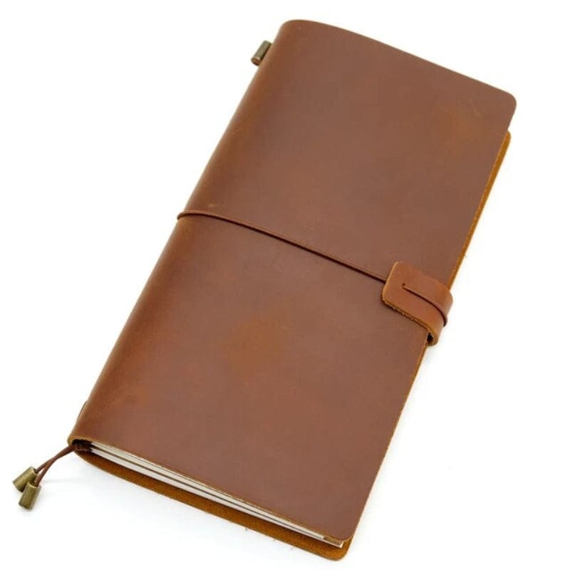 Marron / S (Format Passeport) Carnet De Note Vintage Univers du Voyage