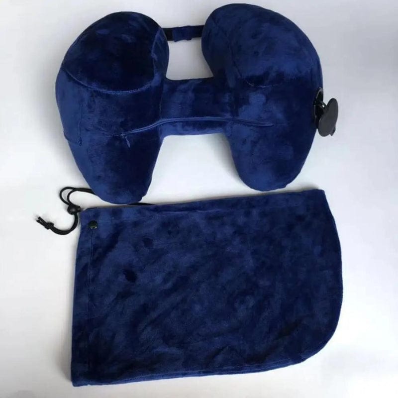 Bleu Coussin De Voyage Avion Univers du Voyage