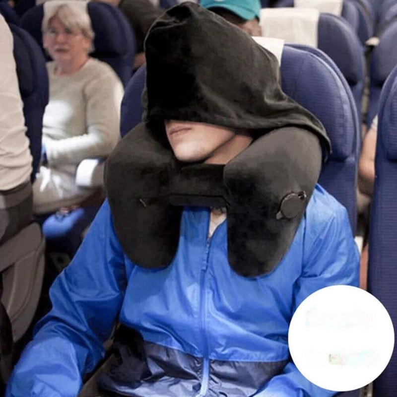 Bleu Coussin De Voyage Avion Univers du Voyage