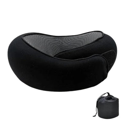 Noir Fermeture Velcro Coussin De Voyage Mémoire De Forme Univers du Voyage