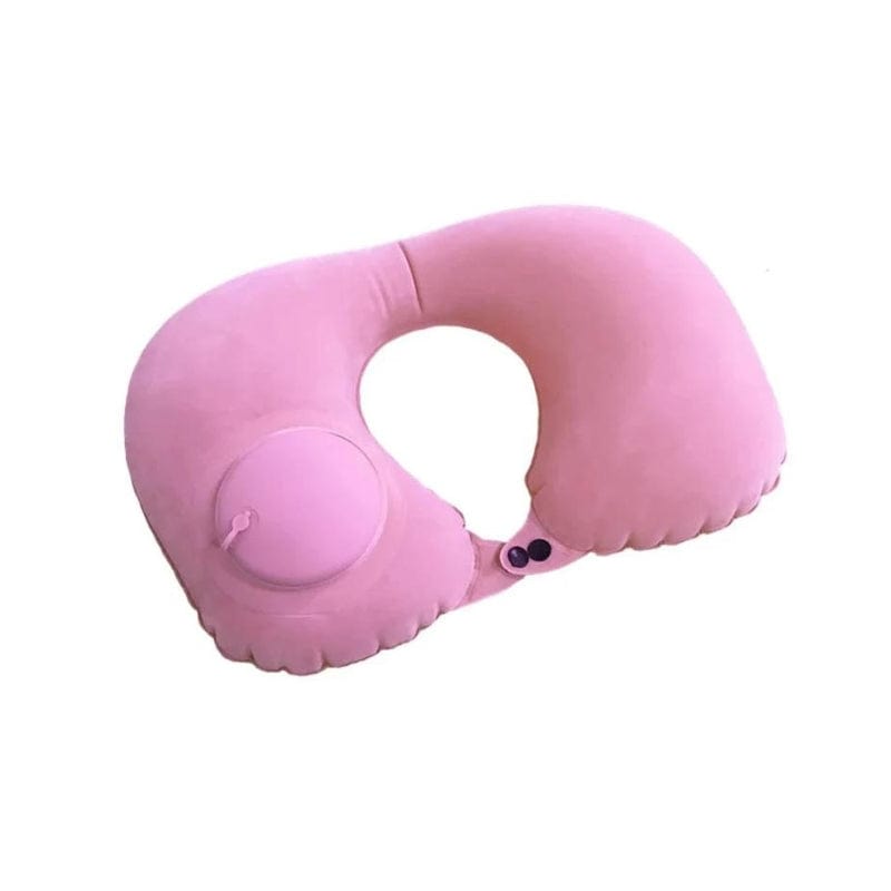 Rose Coussin de Voyage Nuque Gonflable Univers du Voyage